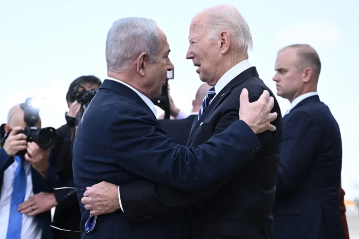 Joe Biden's emotional embrace with Benjamin Netanyahu