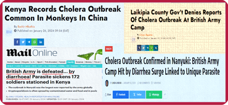 BATUK Fake News : « Le choléra provenant de singes élevés en Chine contamine les soldats britanniques au Kenya »