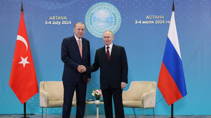 The meeting of the Russian and Turkish